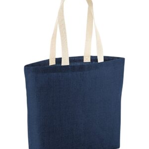 Large Jute Navy Shopper Bag