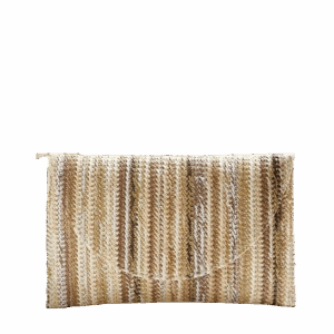 Woven Striped Clutch Bag