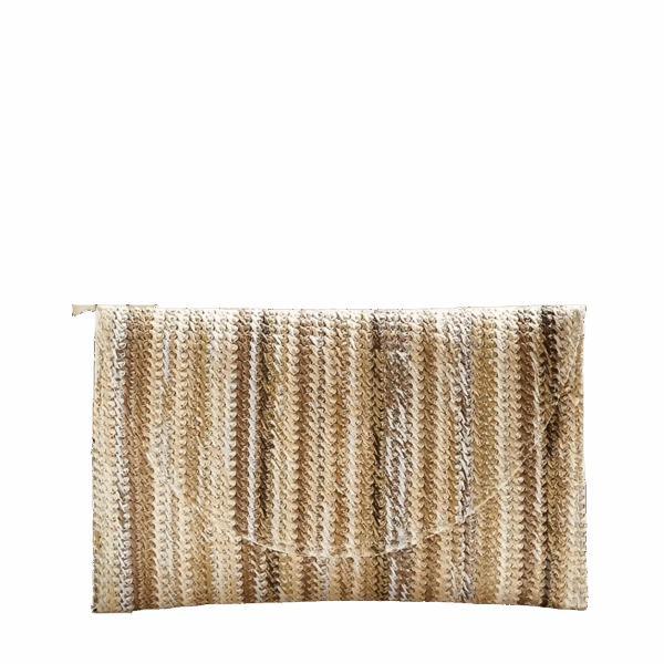 Woven Striped Clutch Bag