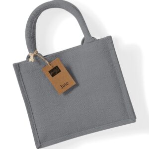 Jute Mini Grey Gift Bag
