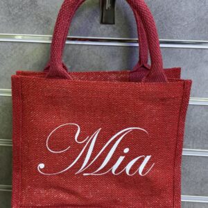 Shimmer Jute Mini Gift Bag with Name